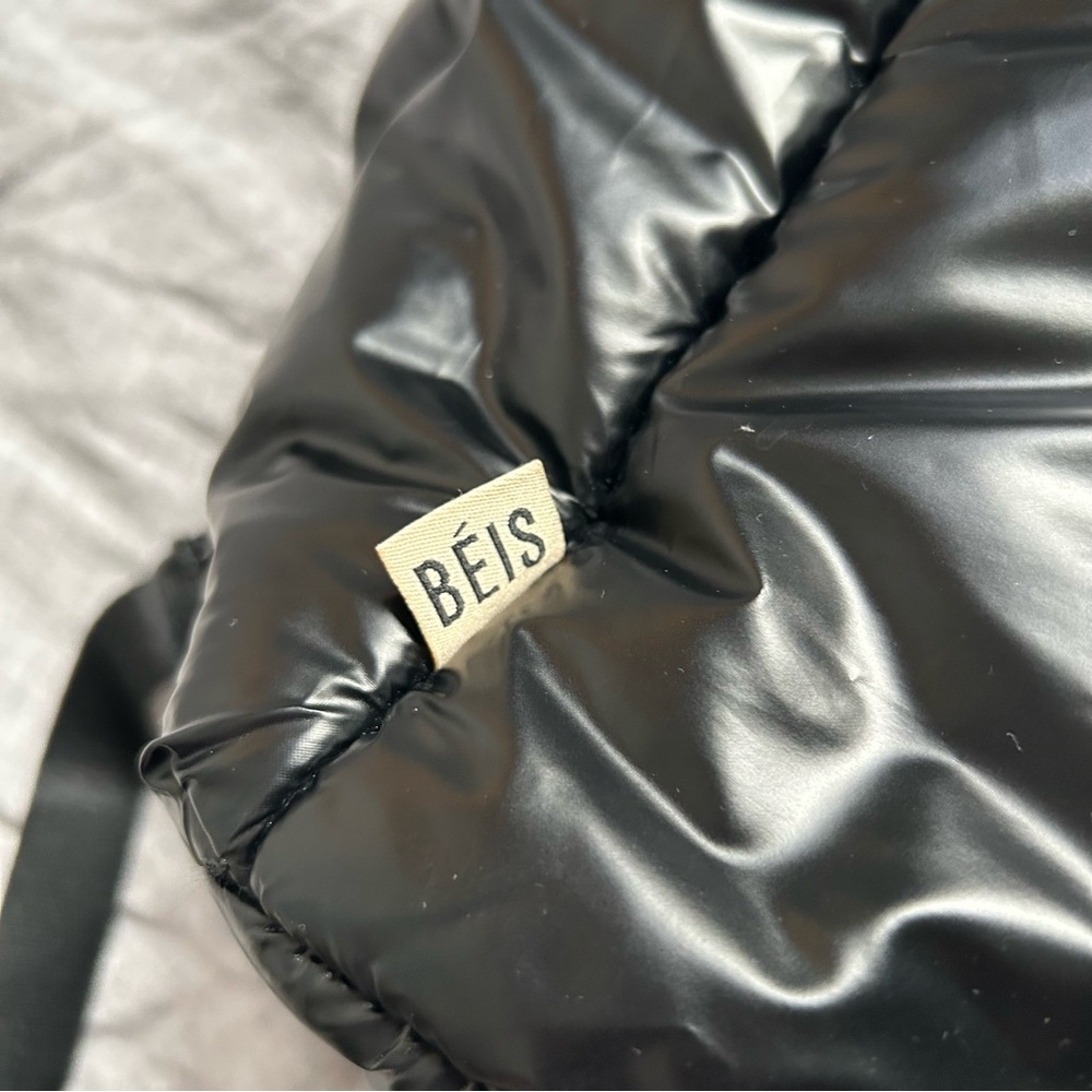 BEIS The Cargo Puff Backpack in Black Travel - Picture 4 of 13